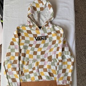 Vans Multicolor Checkered Hoodie Youth Large